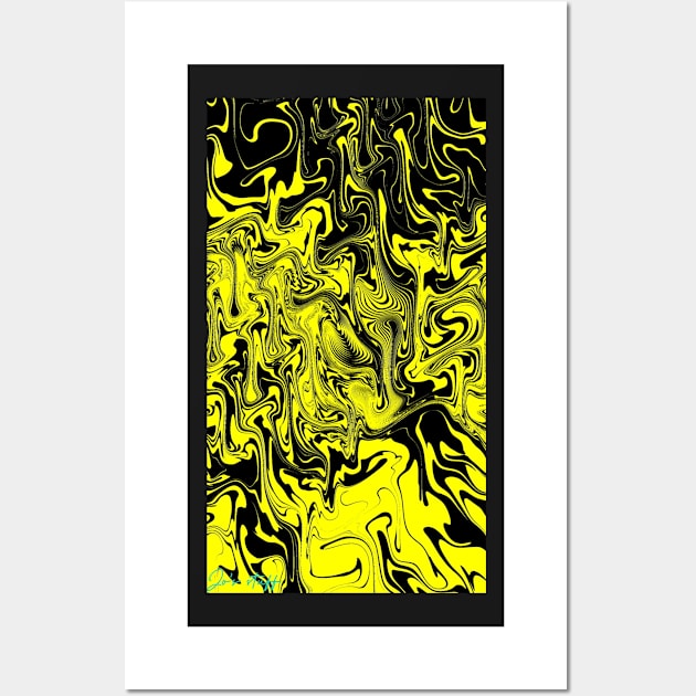 Neon Yellow Pattern Wall Art by Alexander S.